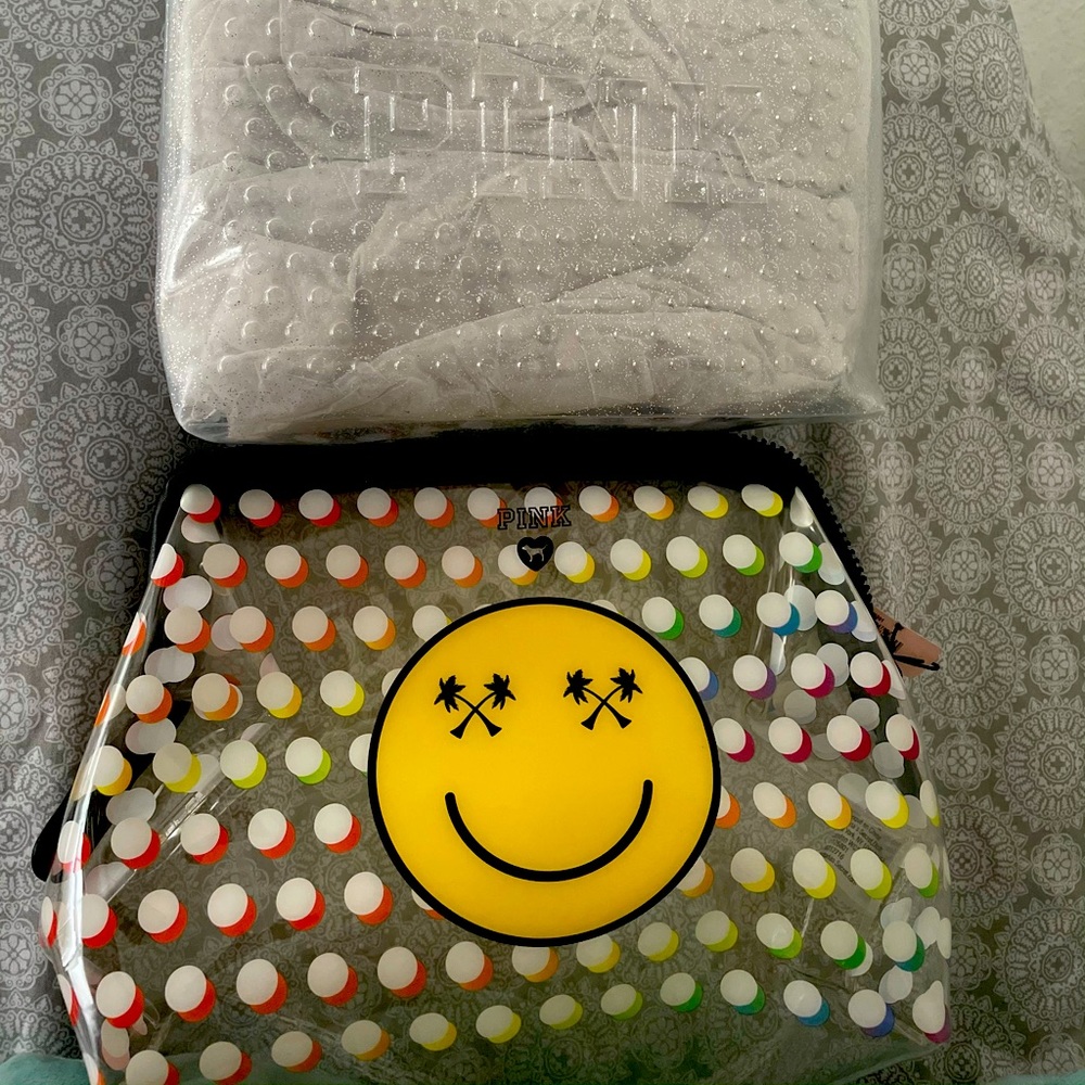 Victoria secret Pink makeup bags duo